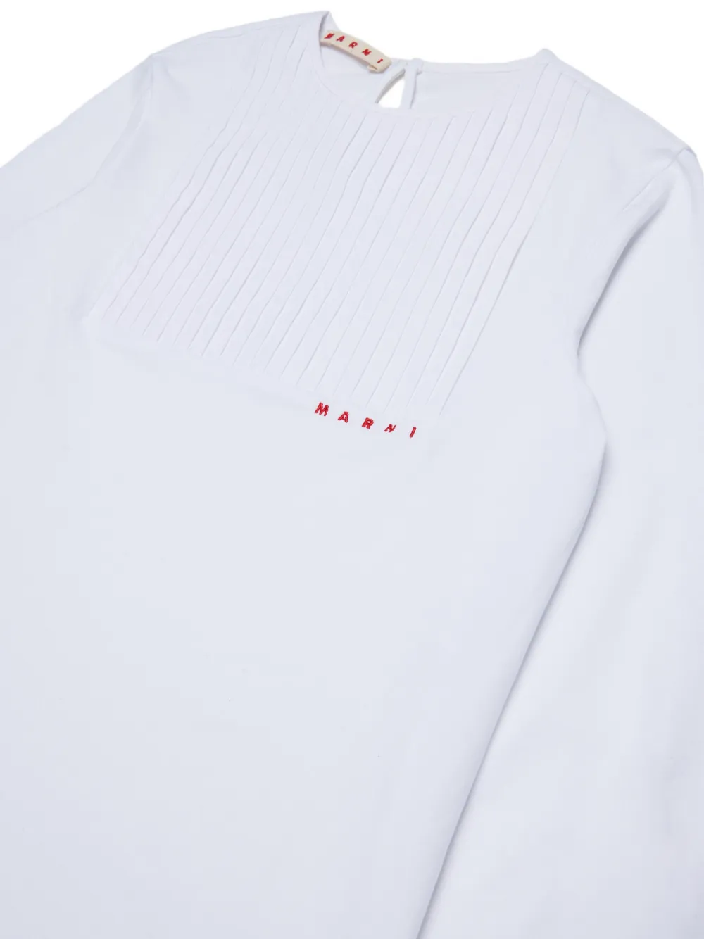 Marni Kids Geplooid T-shirt Wit