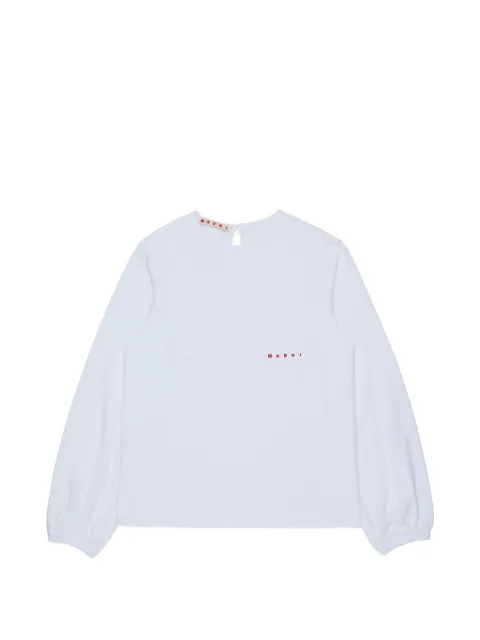 Marni Kids playera con pliegues manga larga