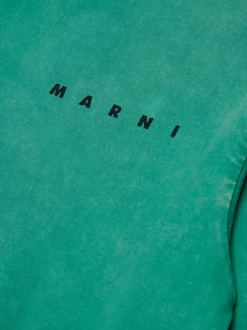Marni Kids T-shirt met logoprint Groen