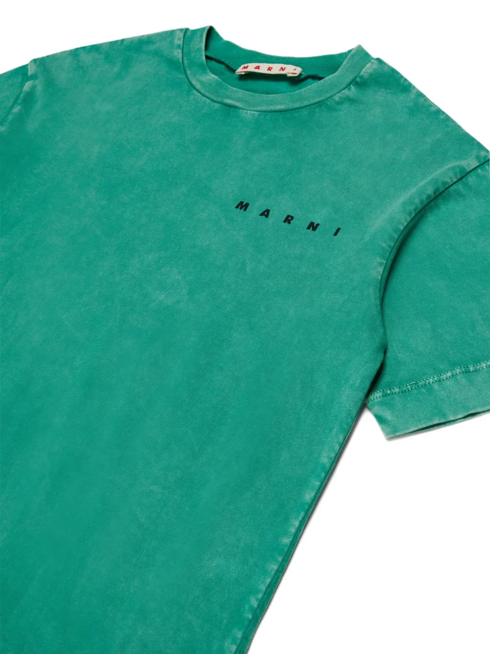 Marni Kids T-shirt met logoprint Groen