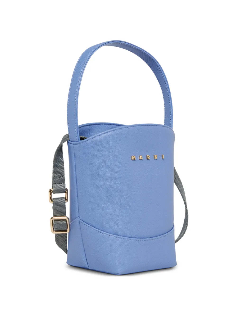 Marni Kids Bucket-tas met logoplakkaat Blauw
