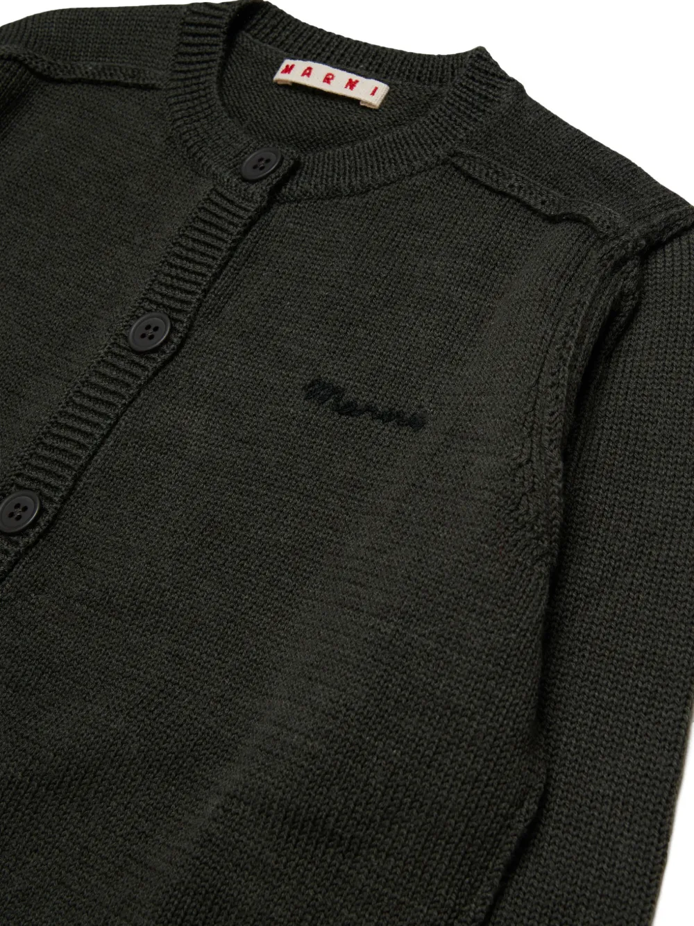 Marni Kids Vest met geborduurd logo Groen