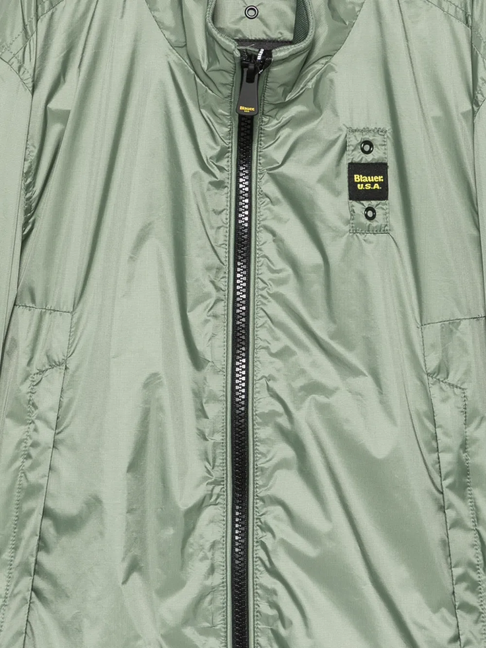 Blauer Kerwin jack met logopatch en rits Groen