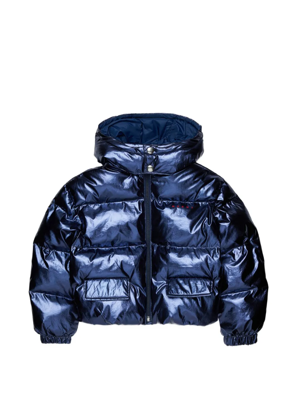 Marni Kids Piumino con effetto metallizzato - Blu
