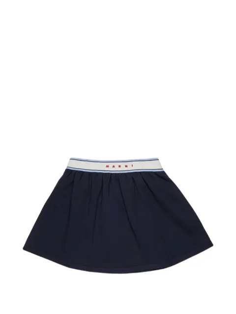 Marni Kids logo-waistband skirt