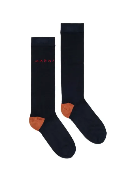 Marni Kids logo-intarsia socks