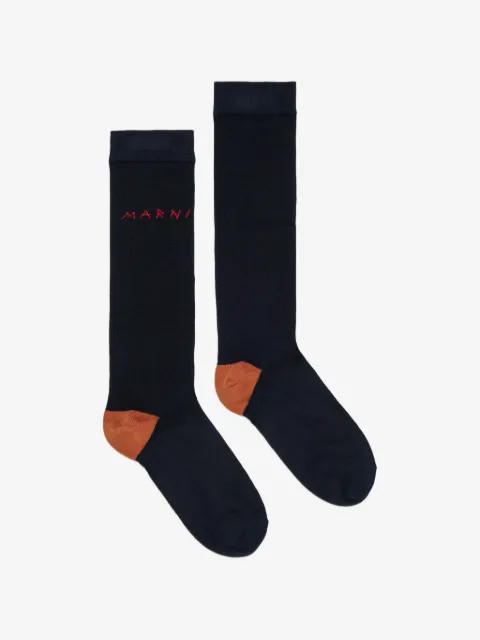 Marni Kids logo-intarsia socks