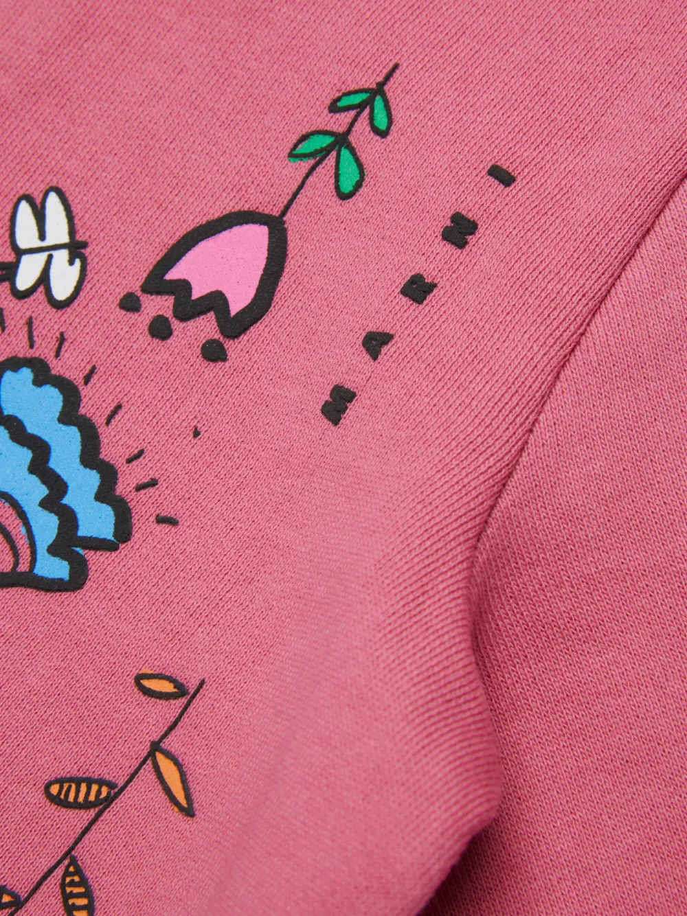 Marni Kids Trui met bloemenprint en rits Roze