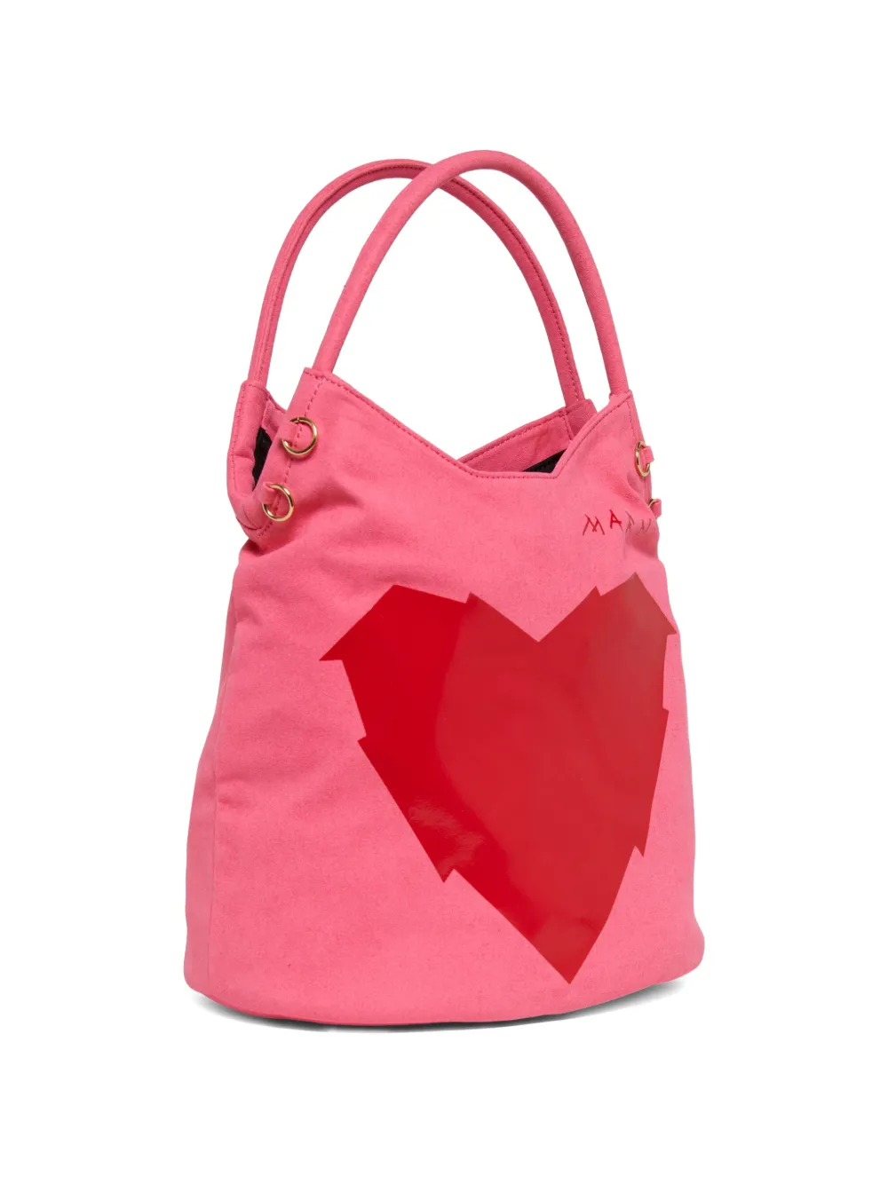 Marni Kids Shopper met hartprint Roze