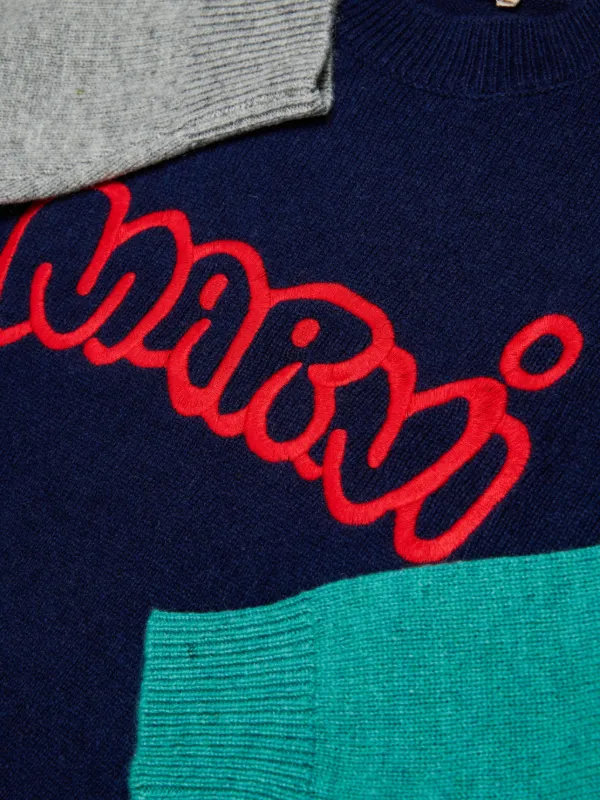 Marni Kids カラーブロック セーター | ブルー | FARFETCH JP