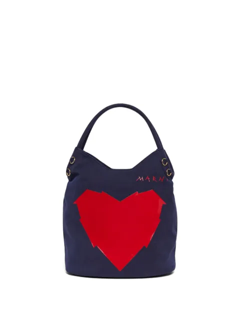 Marni Kids heart-print shoulder bag