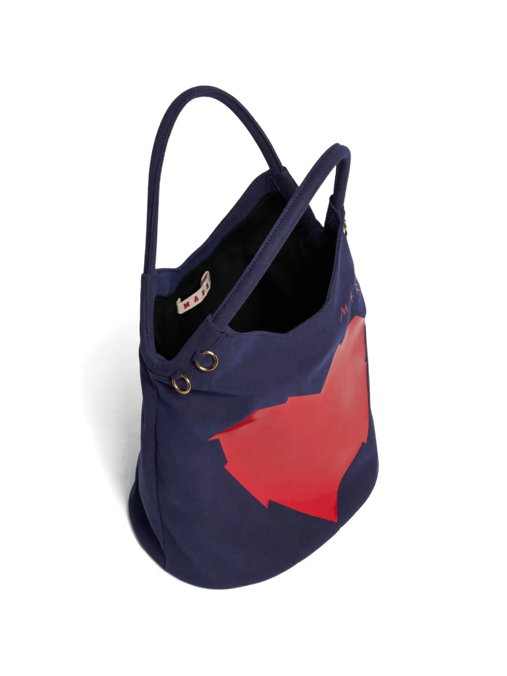 Marni Kids Schouderband met hartprint Blauw