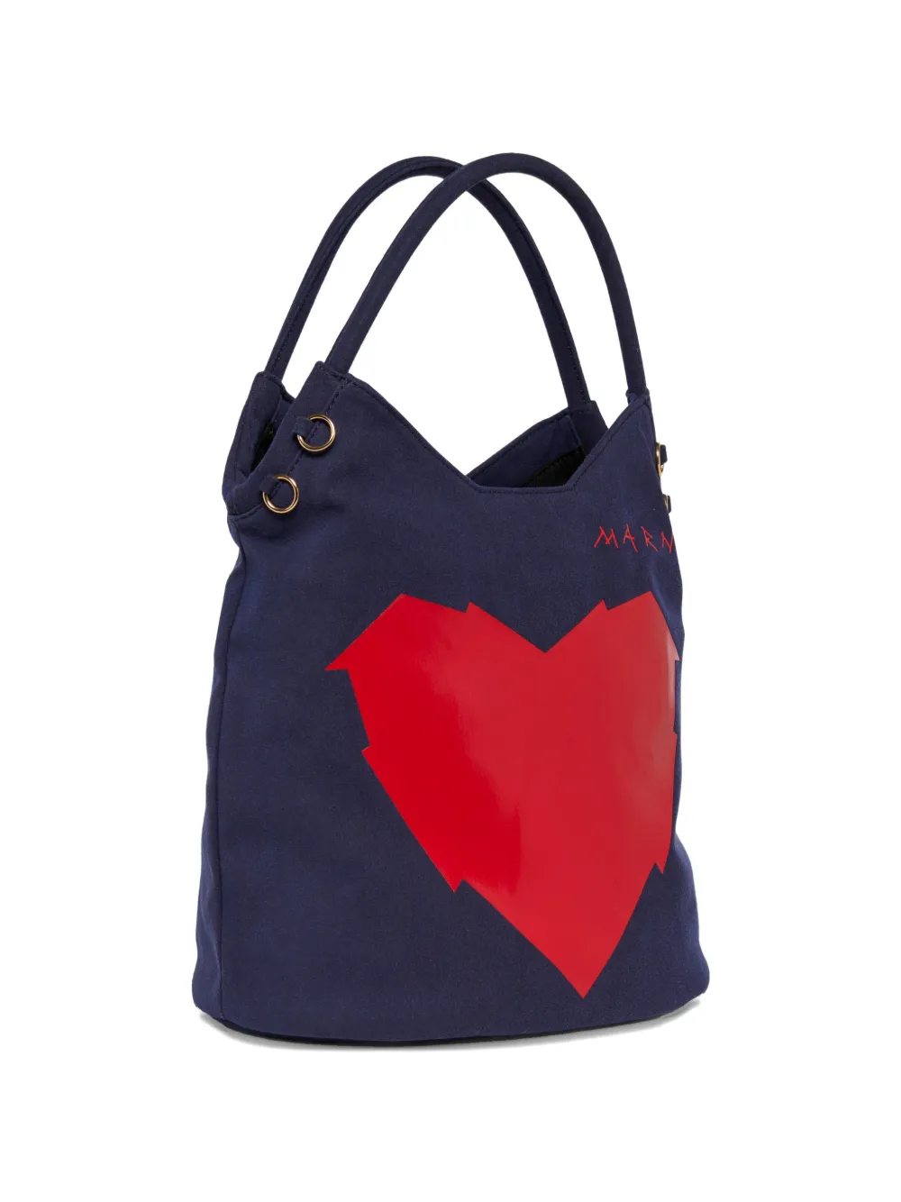 Marni Kids Schouderband met hartprint Blauw