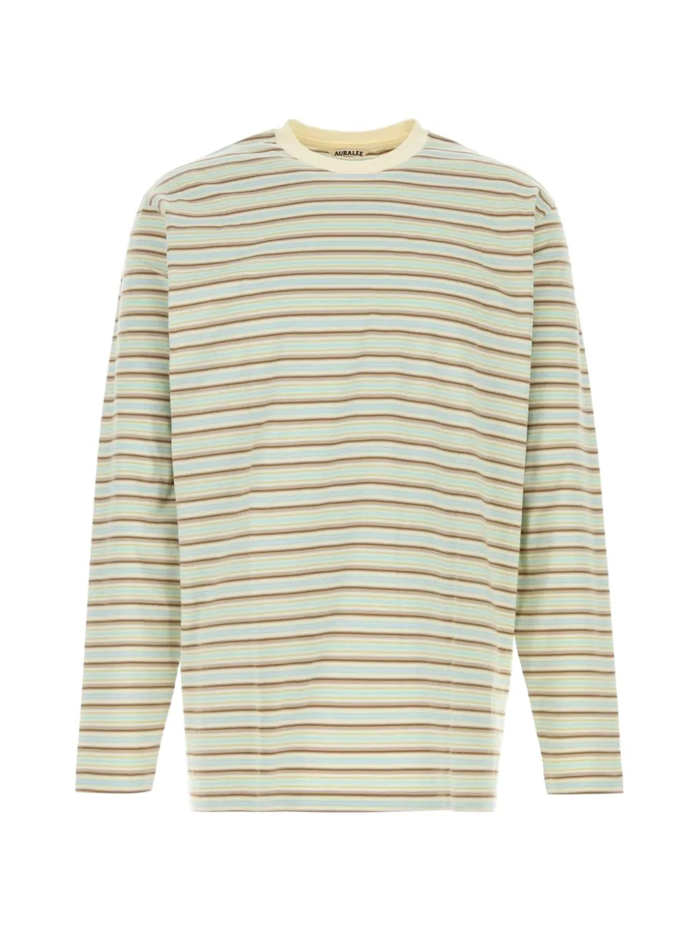 Auralee striped long-sleeve T-shirt - Verde