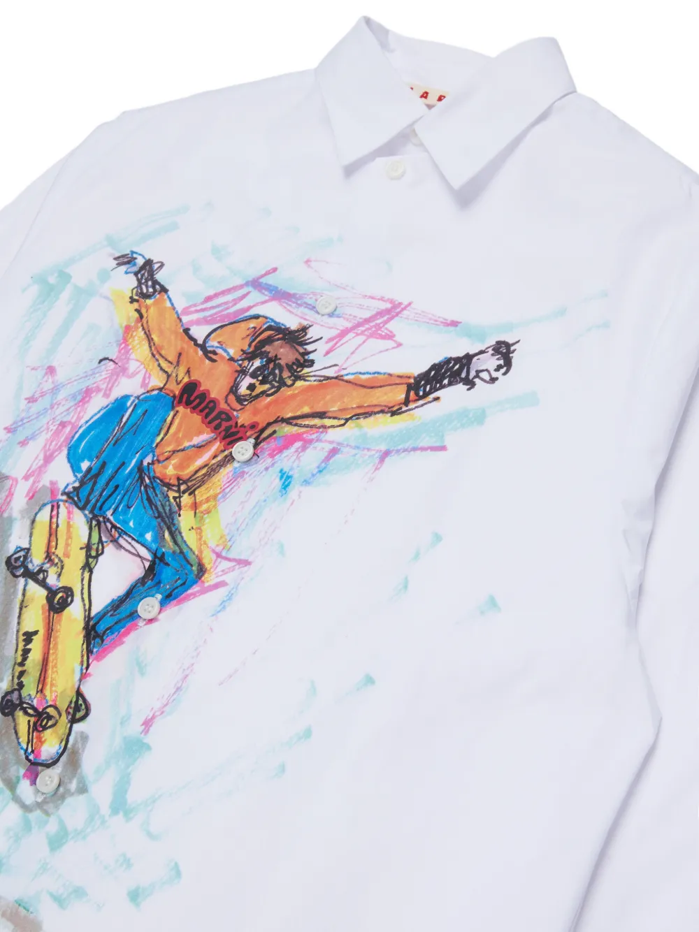 Marni Kids Shirt met grafische print Wit