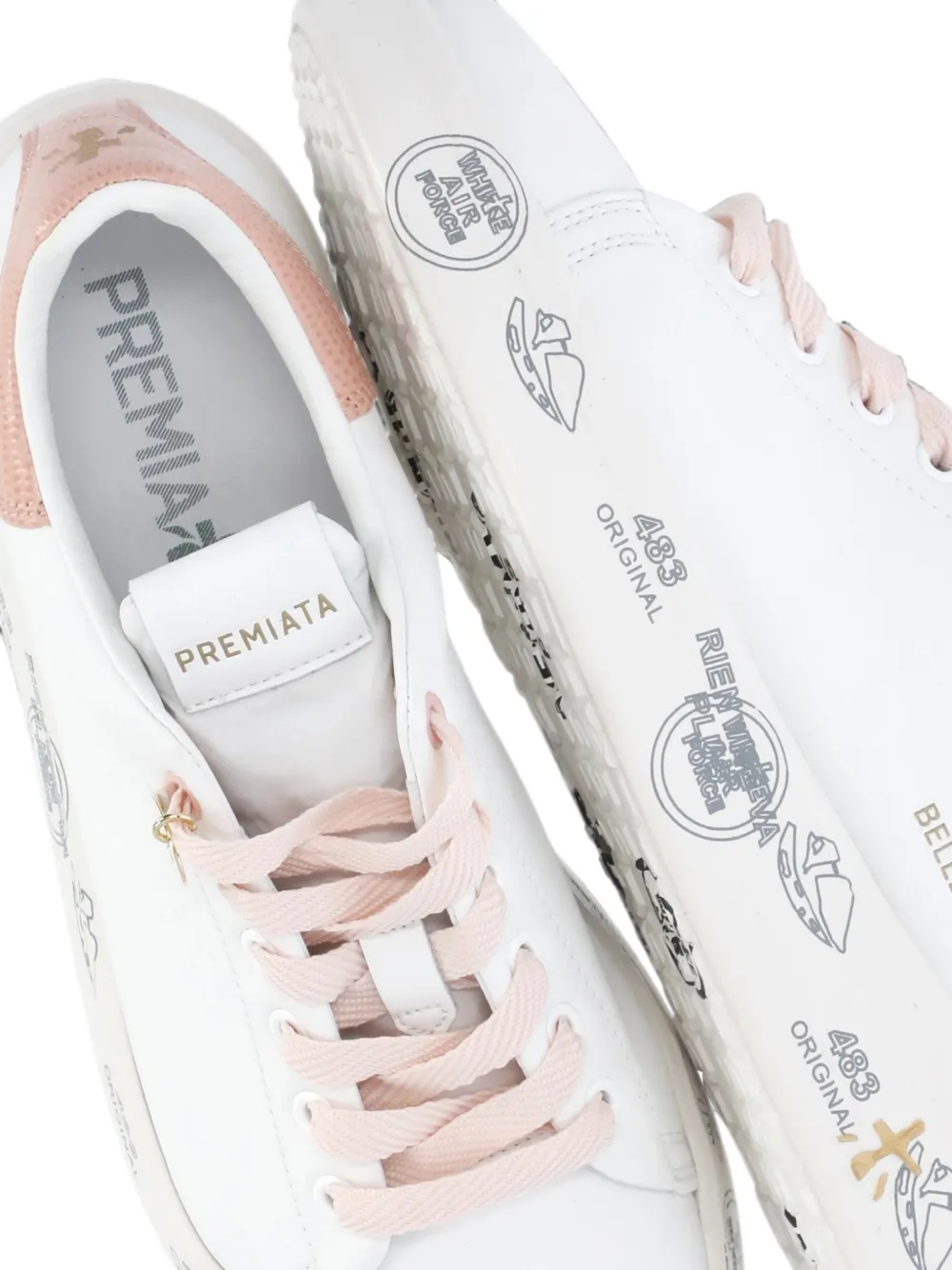 Premiata Belle 8159 logo-print sneakers Wit