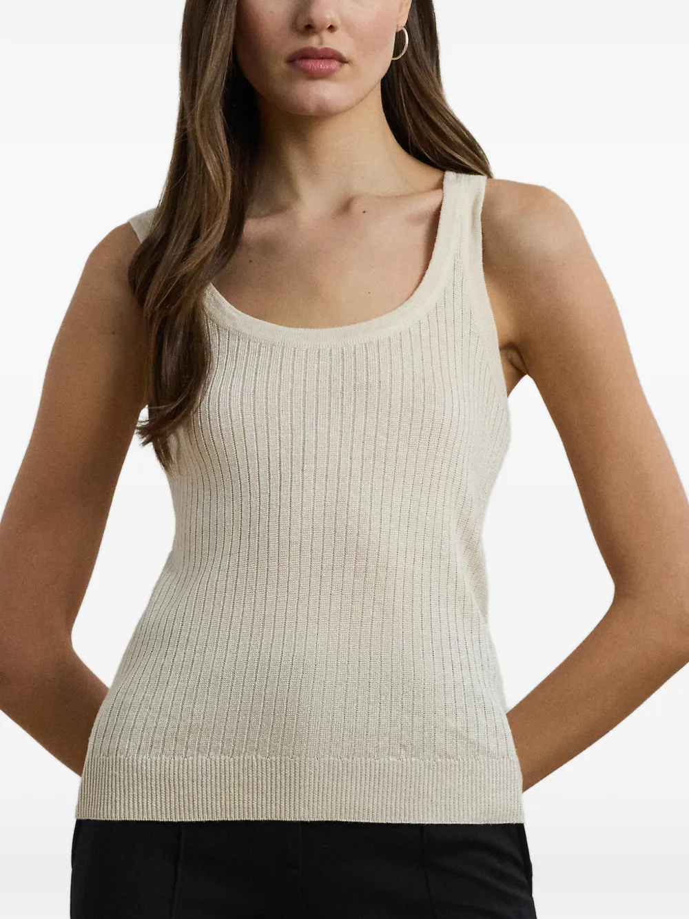 Lauren Ralph Lauren ribbed-knit tank top - Toni neutri