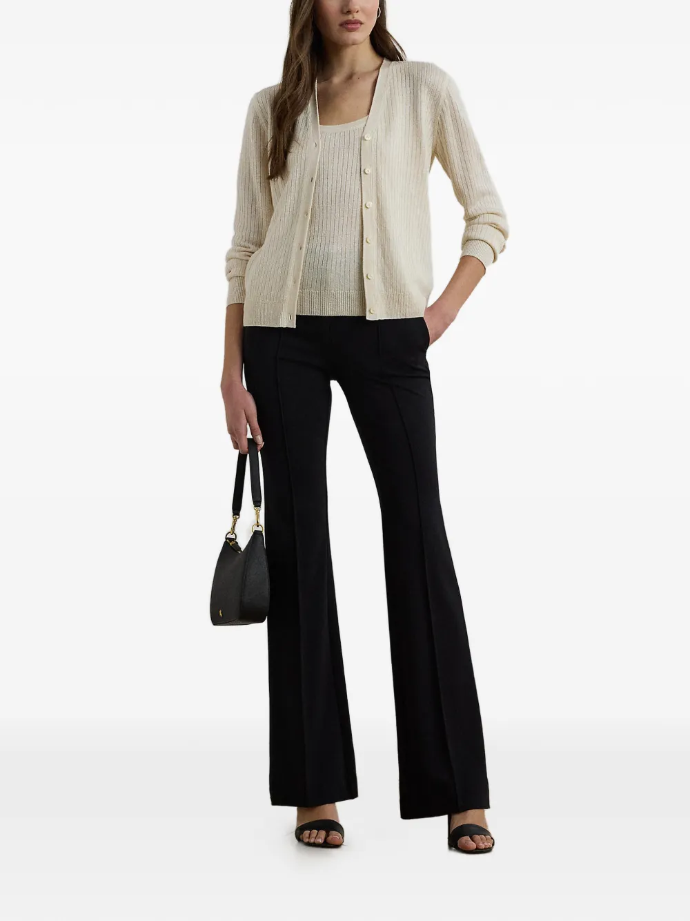 Lauren Ralph Lauren Ribgebreide tanktop Beige