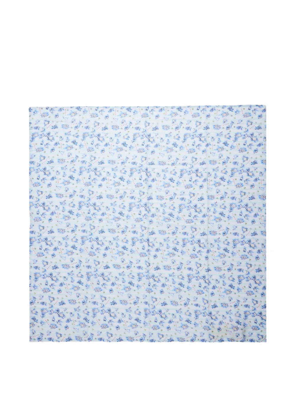 Marni Kids Twee katoenen dekens met illustratieve print Blauw
