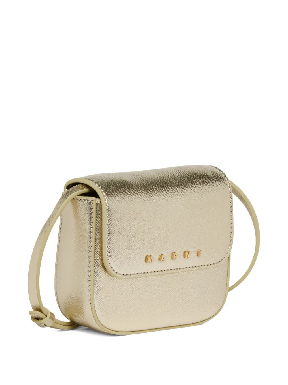 Marni Kids Punk metallic schoudertas Goud