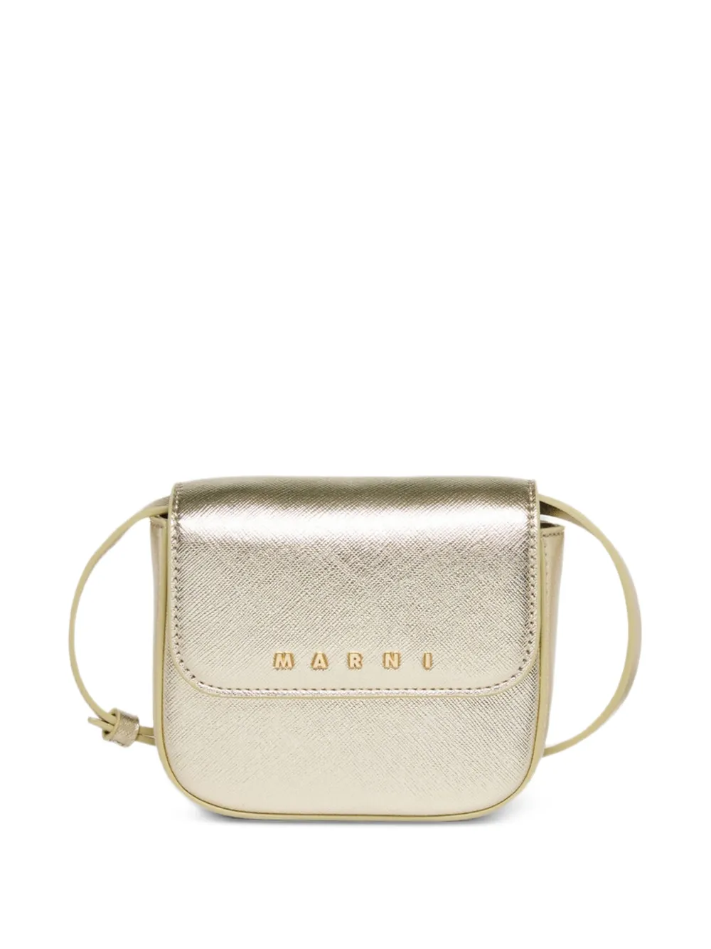 Marni Kids Borsa a spalla Punk con effetto metallizzato - Oro