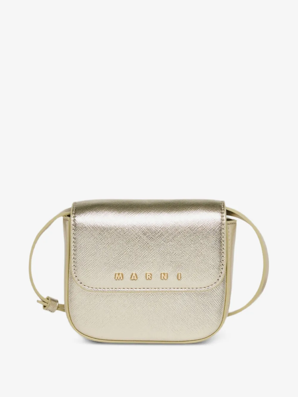Punk metallic-effect shoulder bag