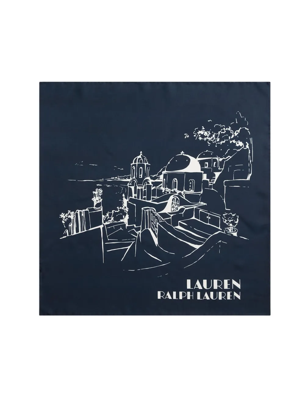 Lauren Ralph Lauren graphic-print scarf - Blu