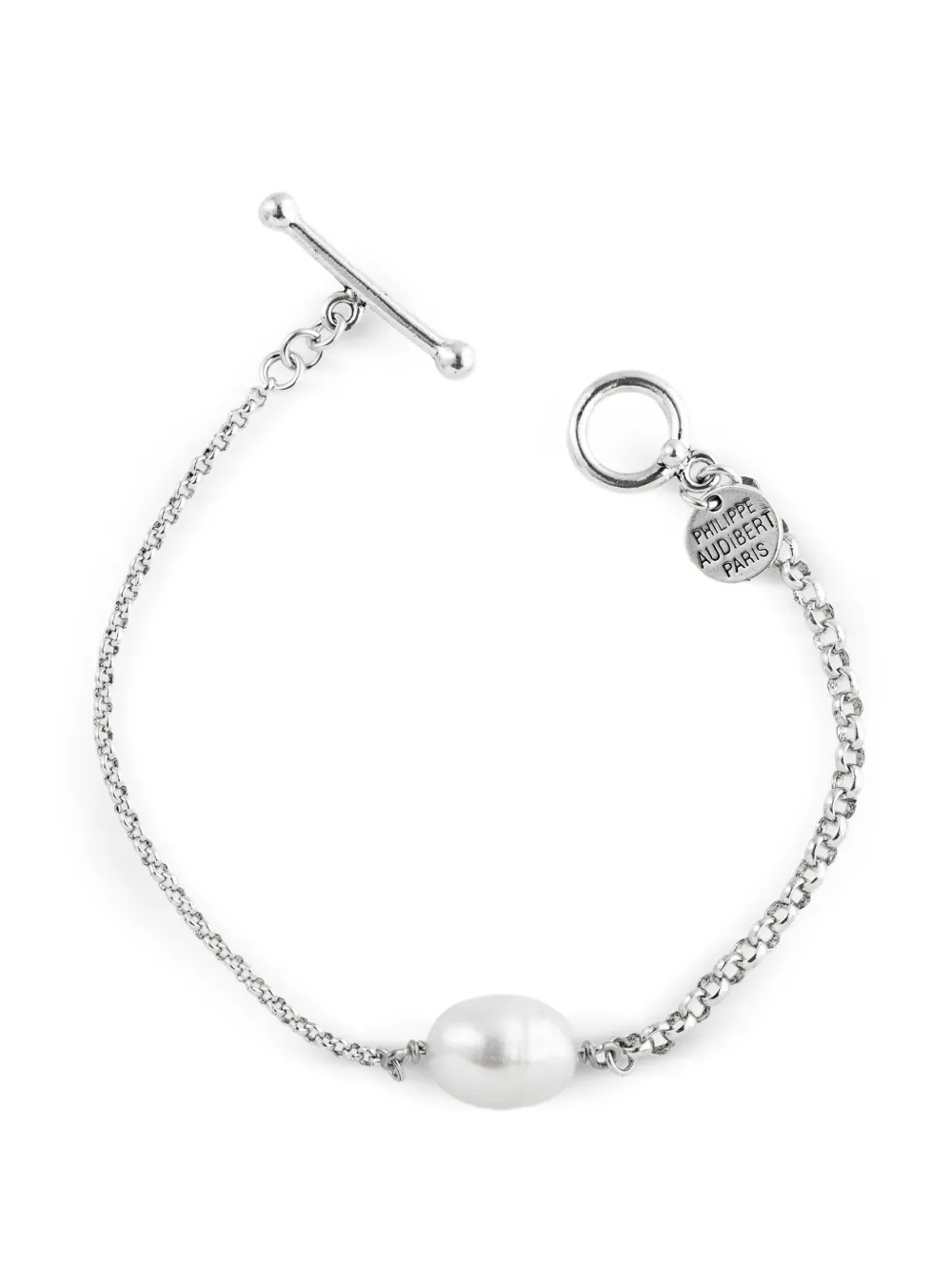 Philippe Audibert Nava pearl-embellished bracelet - Argento