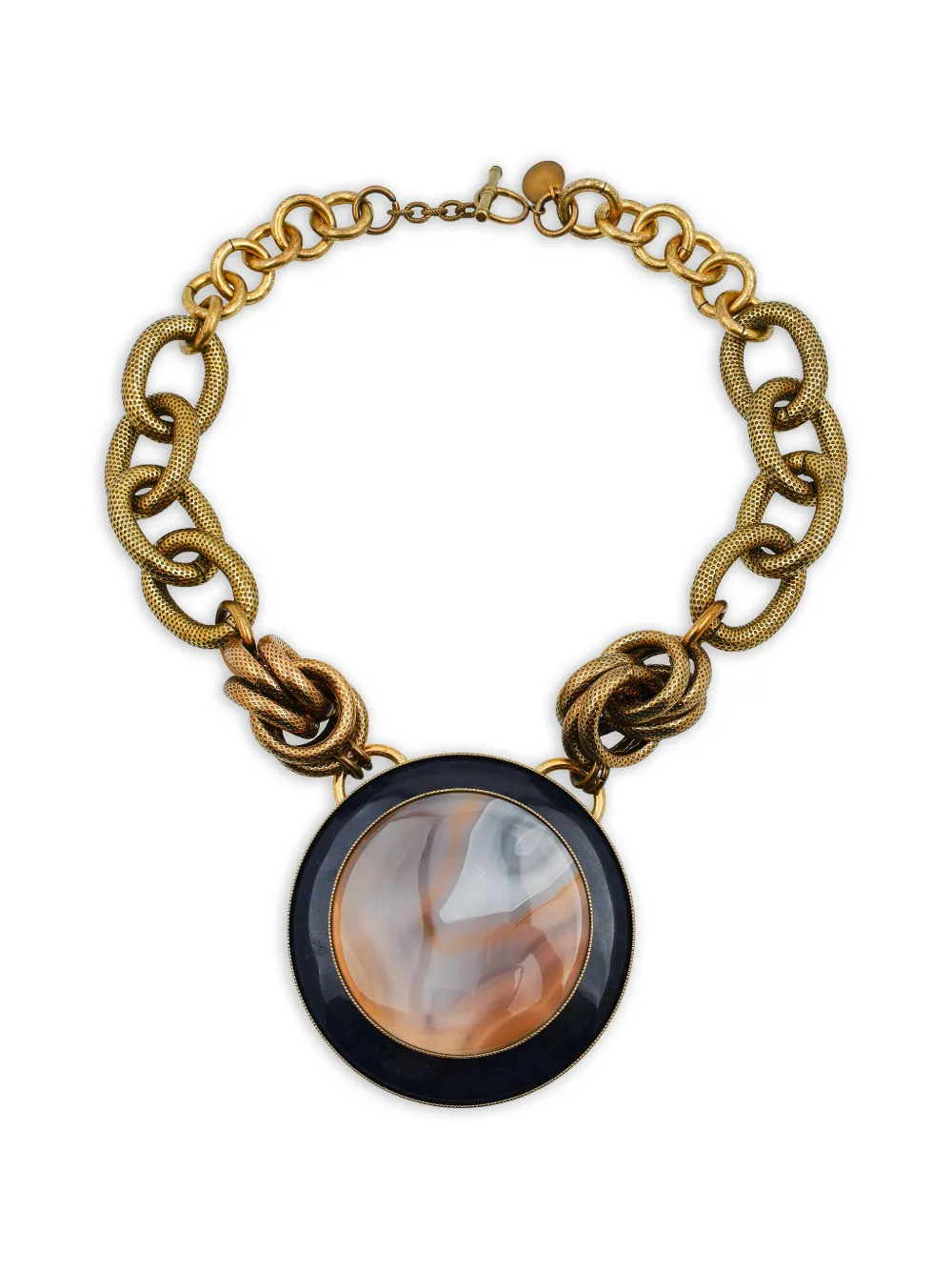 Anton Heunis agate-pendant chunky-chain necklace - Oro