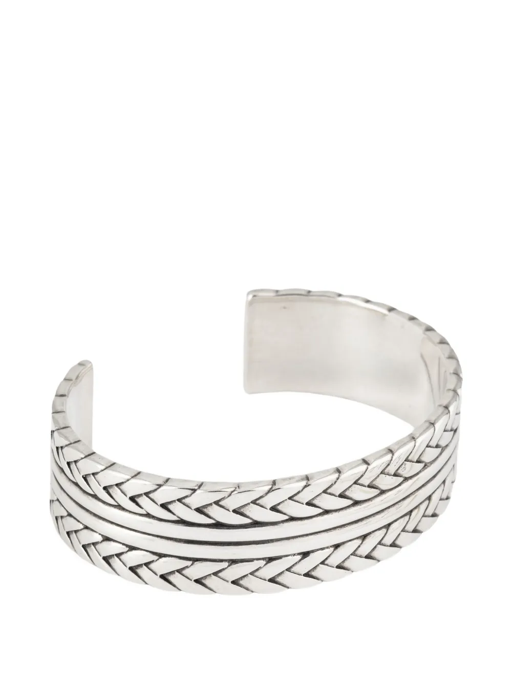 Philippe Audibert Fillan braided cuff bracelet - Argento