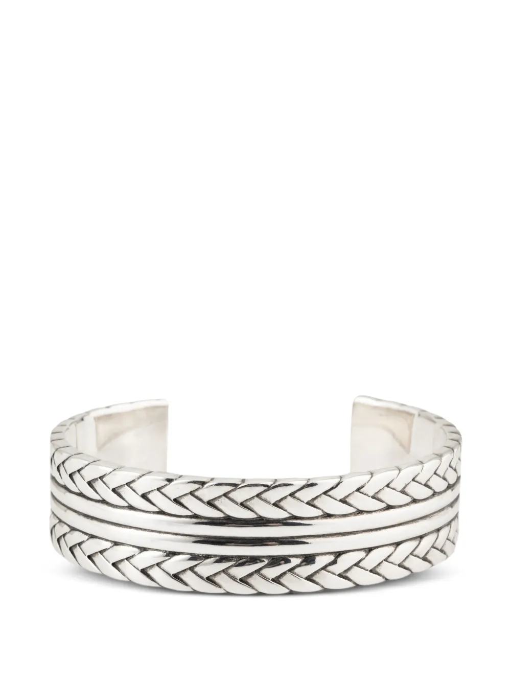 Philippe Audibert Fillan braided cuff bracelet - Argento
