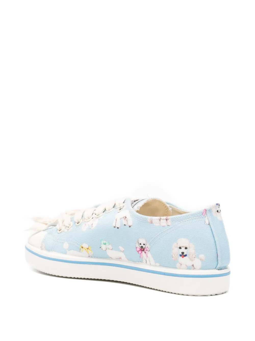 Fiorucci poodle-print cotton sneakers Blauw