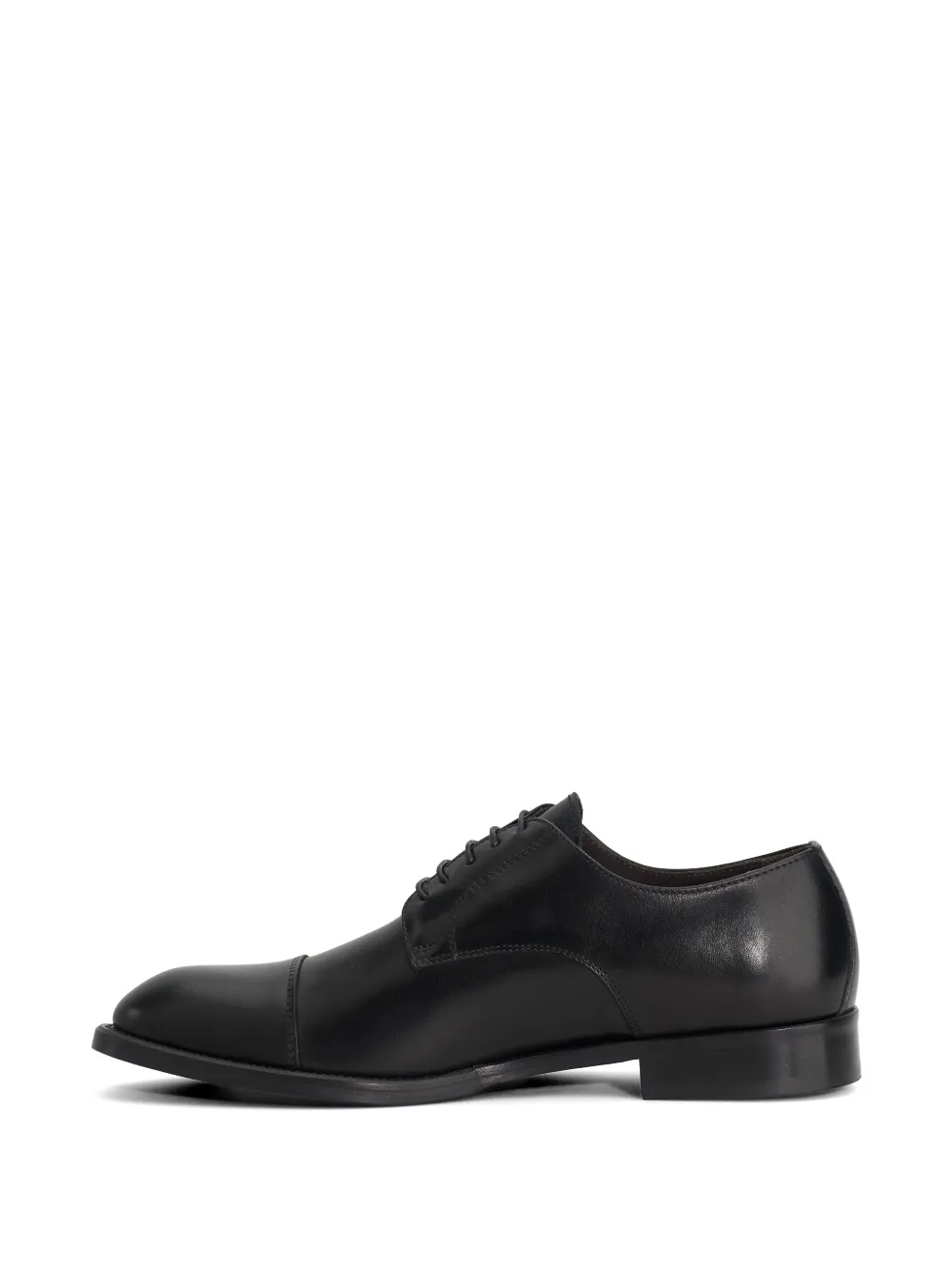 Boggi Milano buffed leather Derby shoes Zwart