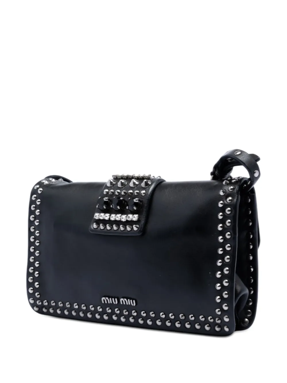  Miu Miu Pre-owned Bandolera Push Lock Con Apliques 2010-2026 - Negro 