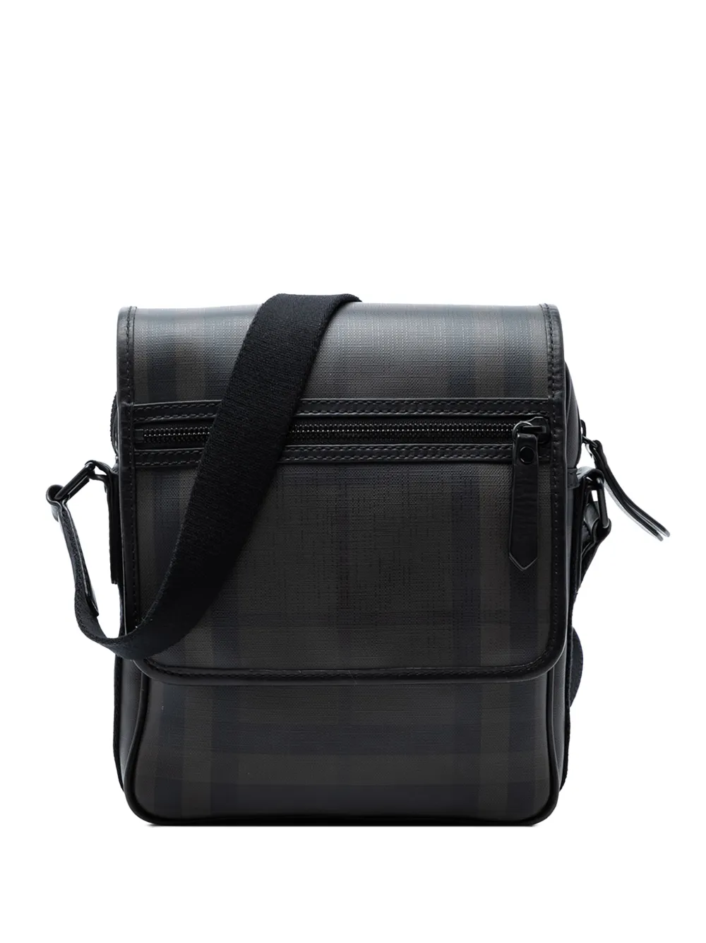 Burberry Pre-Owned 2000-2017 Smoked Check Coated Canvas Messenger Bag crossbody bag - Grau