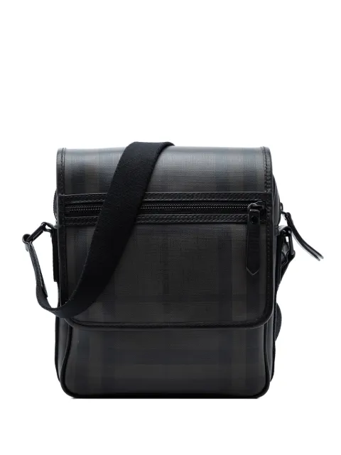 Burberry Pre-Owned 2000-2017 Smoked Check Coated Canvas Messenger Bag crossbody bag