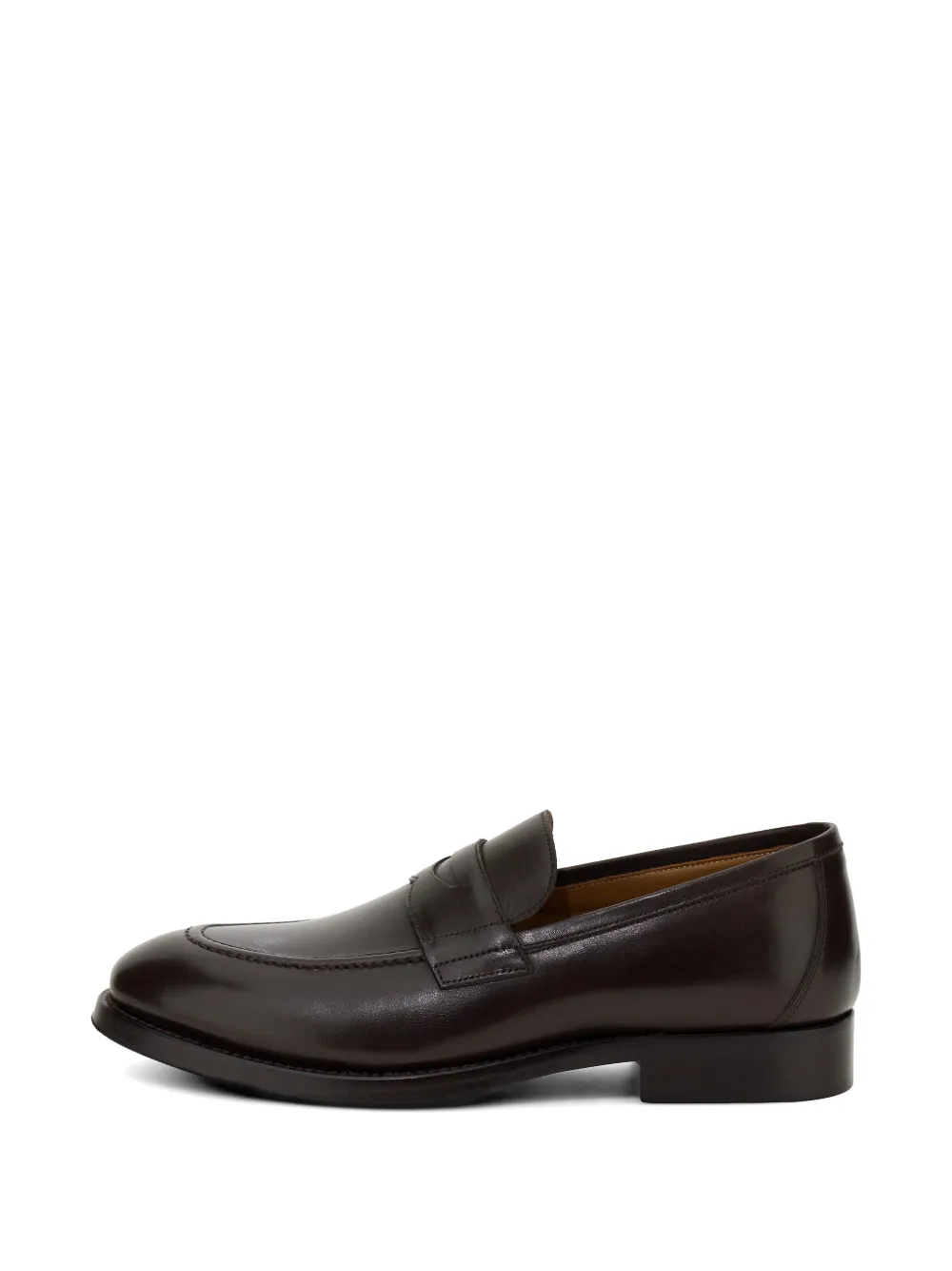 Boggi Milano brushed-leather Blake-construction loafers Bruin