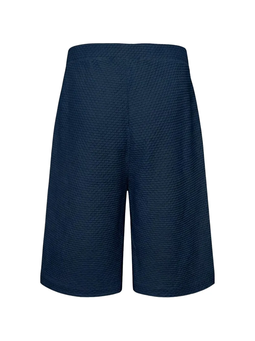 Emporio Armani Shorts met seersucker textuur en trekkoord Blauw
