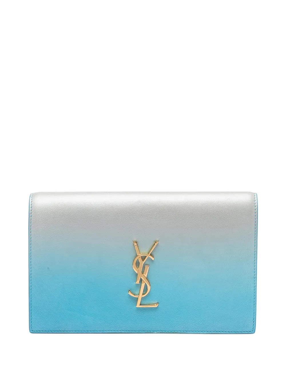 Saint Laurent Pre-Owned 2016 Smooth Ombre Calfskin Monogram Kate clutch bag - Blu