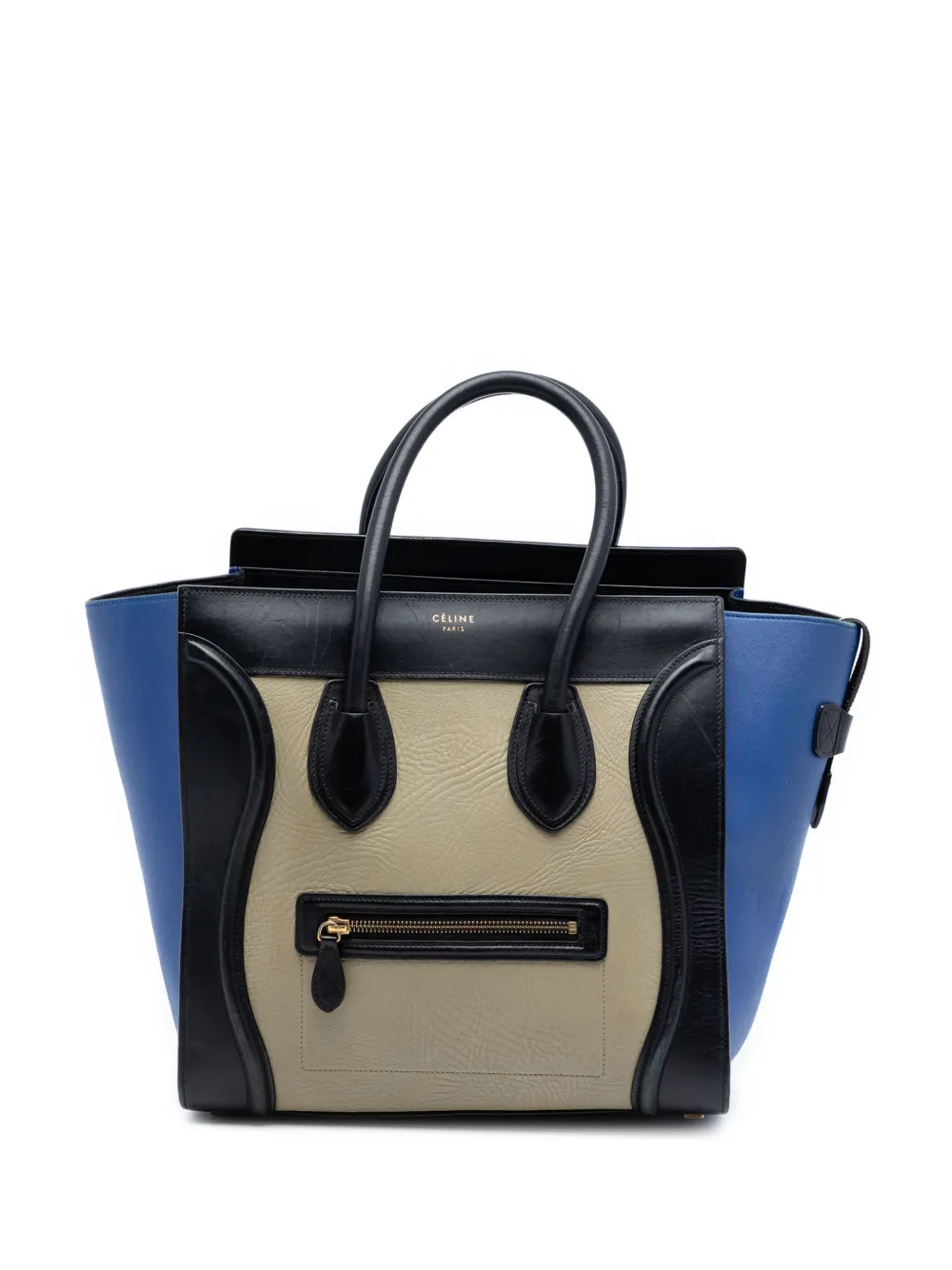 Celine Pre-Owned 2014 Mini Tricolor Leather Luggage Tote handbag - Multicolore