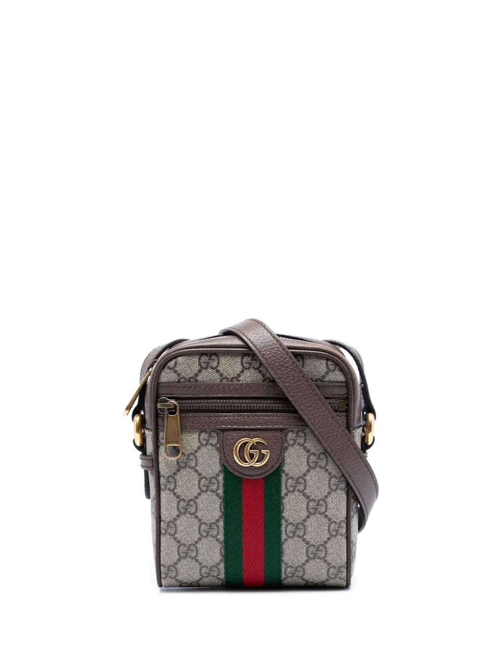 Gucci Pre-Owned 2016-2026 Mini GG Supreme Web Ophidia crossbody bag - Toni neutri