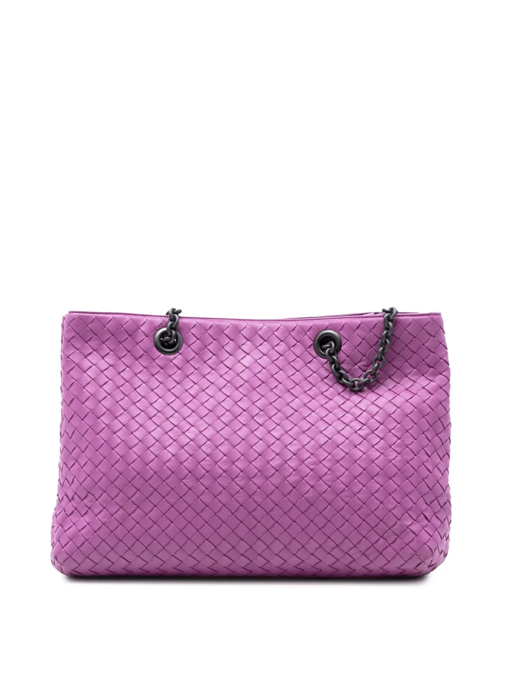Bottega Veneta Pre-Owned 2012-2026 Medium Nappa Intrecciato Double Chain tote bag - Viola