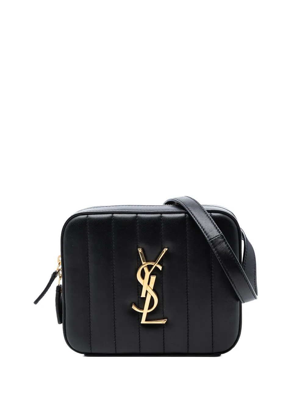 Saint Laurent Pre-Owned 2018 Matelasse Lambskin Monogram Vicky belt bag - Nero