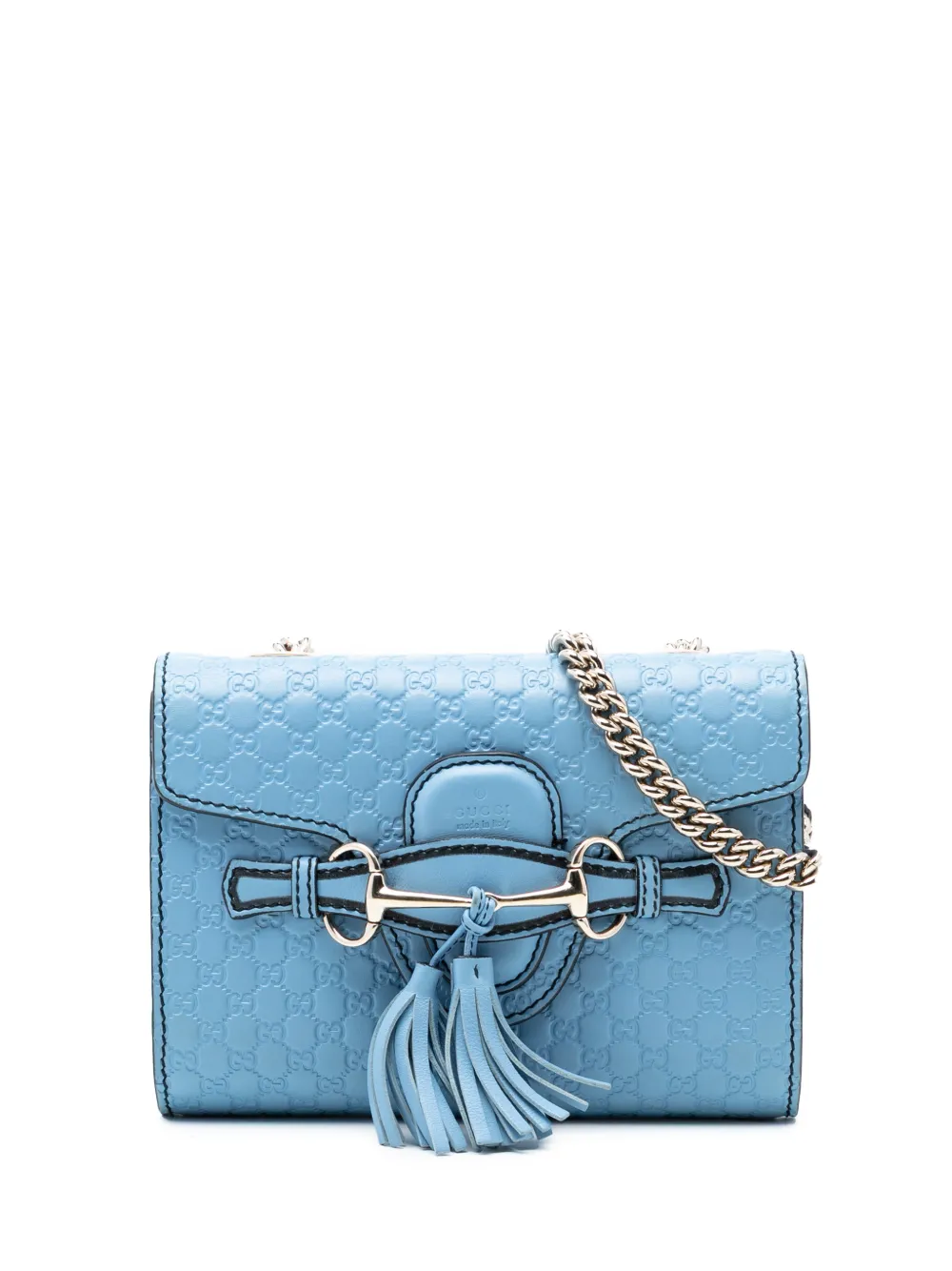 Gucci Pre-Owned 2016-2026 Mini Microguccissima Emily crossbody bag - Blu