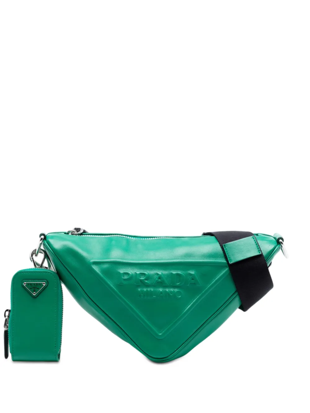 Prada Pre-Owned 2013-2026 Grace Lux Triangle crossbody bag - Green