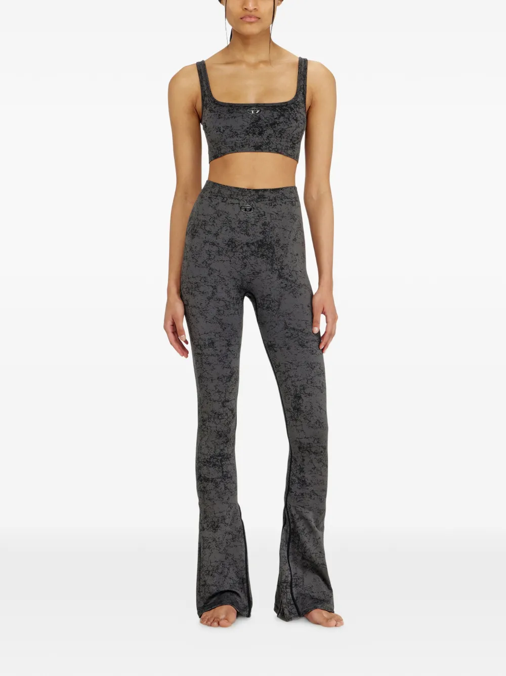 Diesel Fared legging met print Grijs