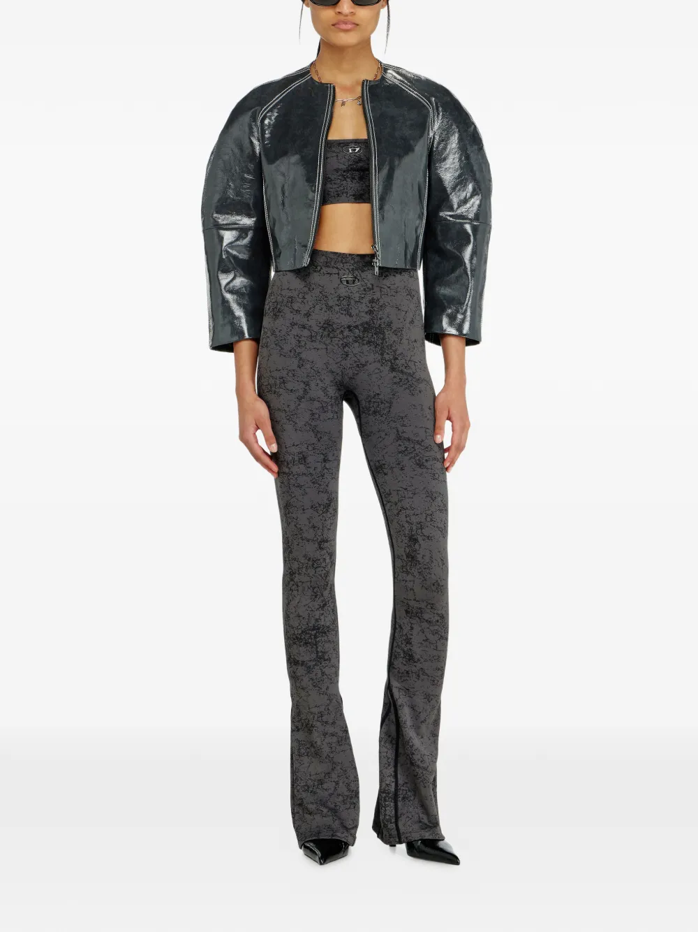 Diesel Fared legging met print Grijs