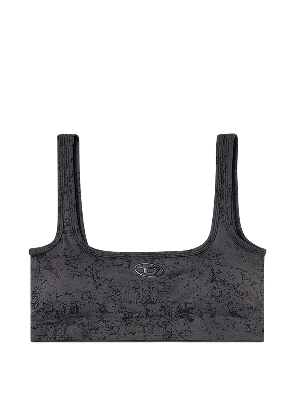 Diesel printed seamless sports bra - Grau