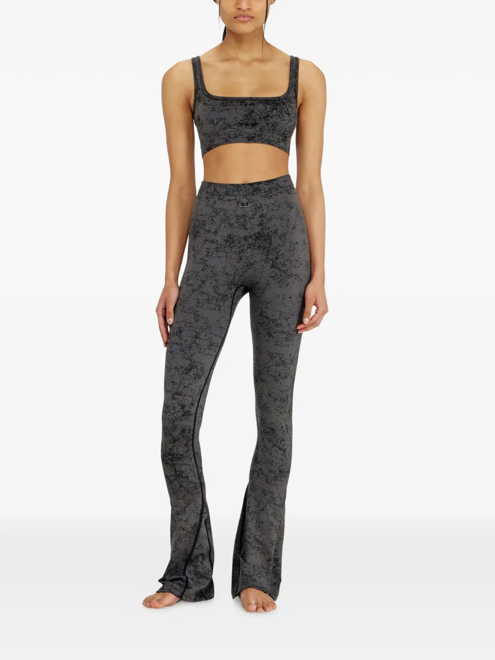 Diesel Naadloze sport-bh met print Grijs