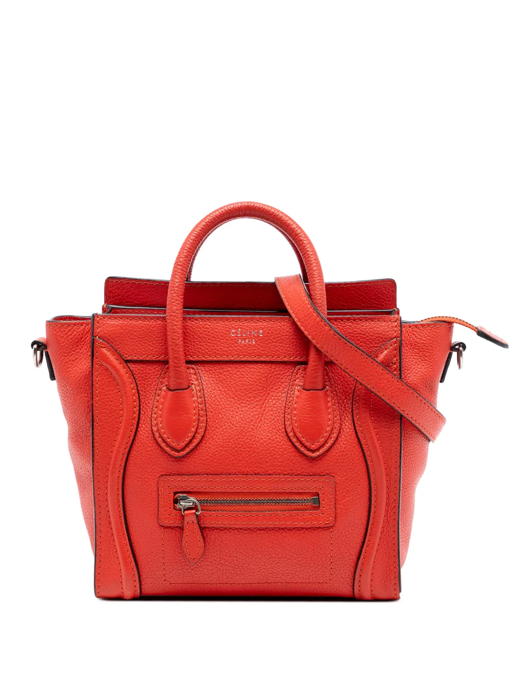 Celine Pre-Owned 2012 Nano Leather Luggage Tote satchel - Arancione